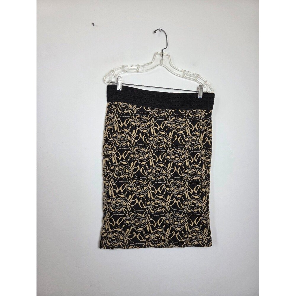 Breeze Ever Black Lace Pencil Skirt Floral Formal Victorian Gothic Whimsigoth L